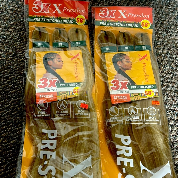 Two packages expression pre-stretch braiding hair for sale - Picture 1 of 1